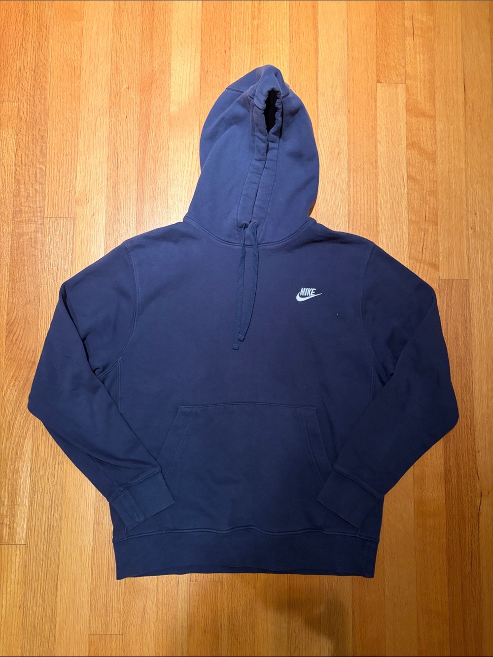 Nike Men's Dark Blue Pullover Hoodie Size Medium - Picture 1 of 4